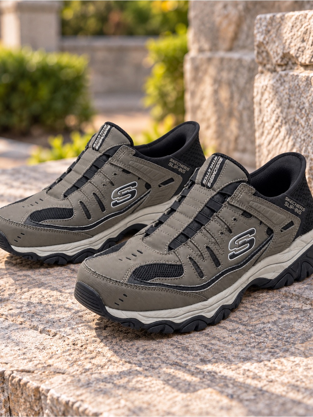 Skechers After Burn M Fit Ridgeburn Slip-ins Shoes Brown Arch Fit Men’s 10